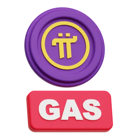 Pi Network Coin Gas  3D Icon