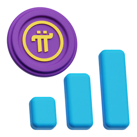 Pi Network Coin Growth  3D Icon