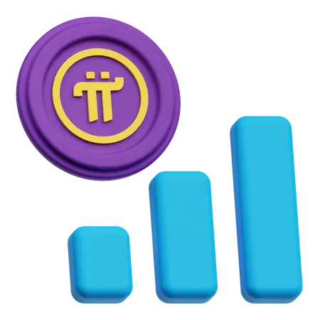 Pi Network Coin Growth  3D Icon
