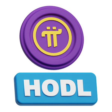 Pi Network Coin Hodl  3D Icon