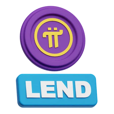 Pi Network Coin Lend  3D Icon