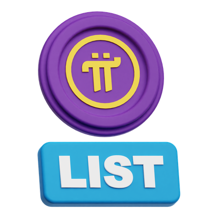 Pi Network Coin List  3D Icon