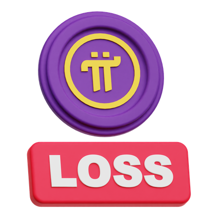 Pi Network Coin Loss  3D Icon