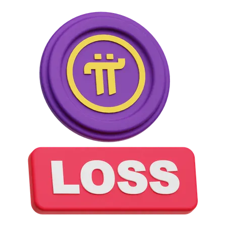 Pi Network Coin Loss  3D Icon