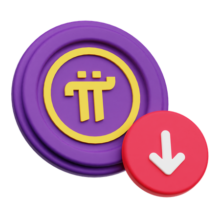 Pi Network Coin Loss  3D Icon