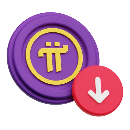 Pi Network Coin Loss  3D Icon