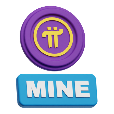 Pi Network Coin Mine  3D Icon