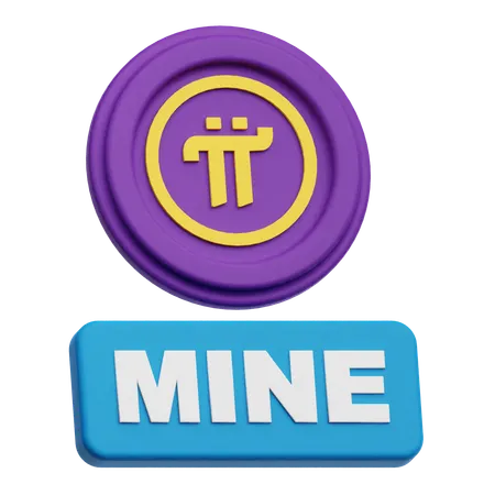 Pi Network Coin Mine  3D Icon