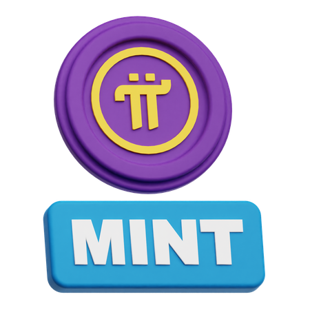 Pi Network Coin Mint  3D Icon