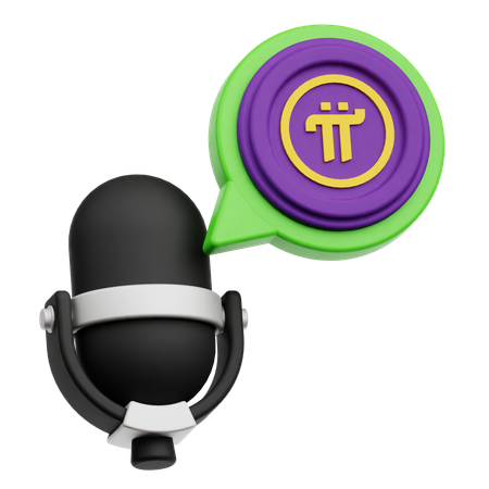 Pi Network Coin Podcast  3D Icon