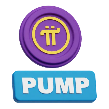 Pi Network Coin Pump  3D Icon