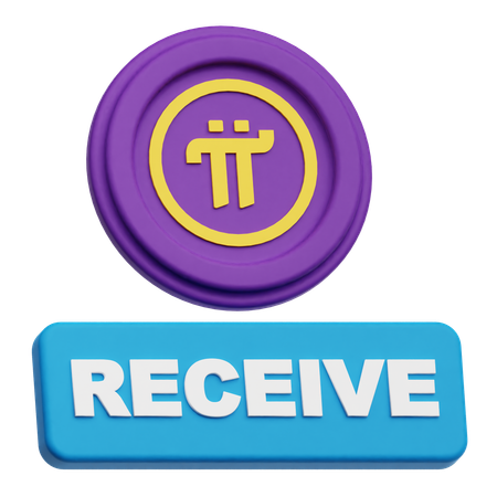 Pi Network Coin Receive  3D Icon