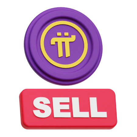 Pi Network Coin Sell  3D Icon