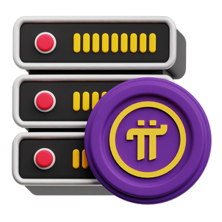 Pi Network Coin Server  3D Icon
