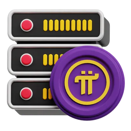 Pi Network Coin Server  3D Icon