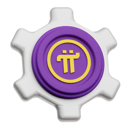 Pi Network Coin Setting  3D Icon
