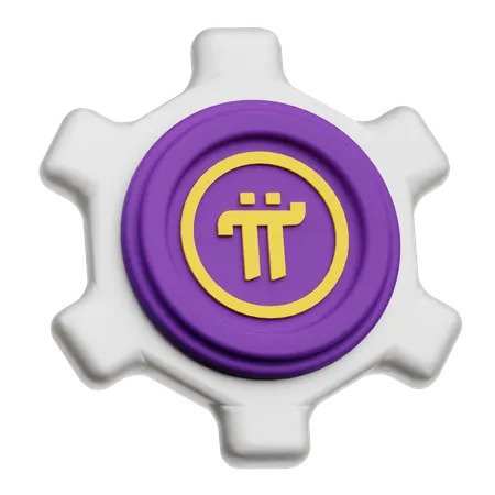 Pi Network Coin Setting  3D Icon