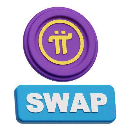 Pi Network Coin Swap  3D Icon