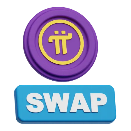 Pi Network Coin Swap  3D Icon