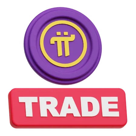 Pi Network Coin Trade  3D Icon