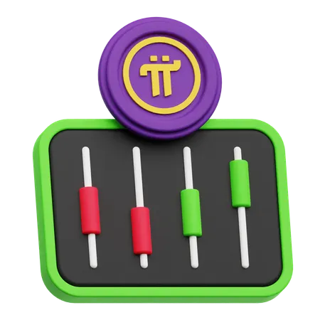 Pi Network Coin Trading  3D Icon
