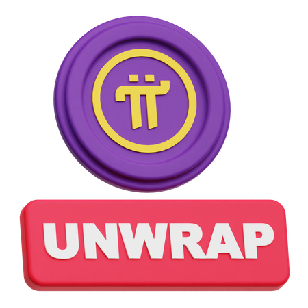 Pi Network Coin Unwrap  3D Icon