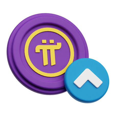 Pi Network Coin Up  3D Icon