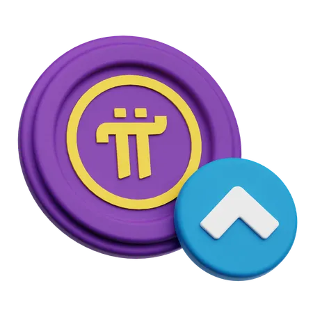 Pi Network Coin Up  3D Icon