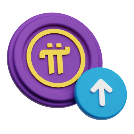 Pi Network Coin Up  3D Icon