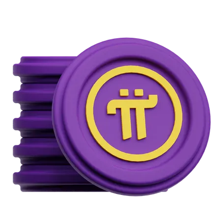 Pi Network Coins  3D Icon