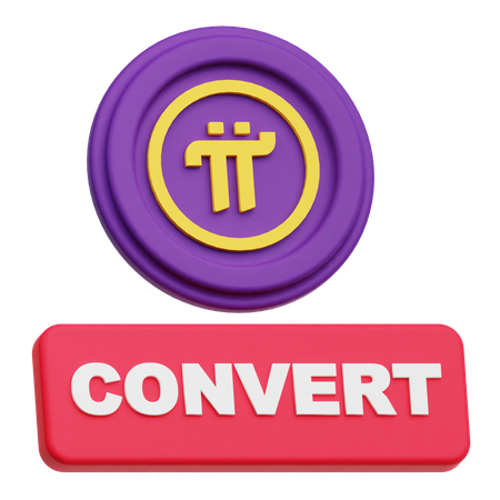 Pi Network Convert  3D Icon