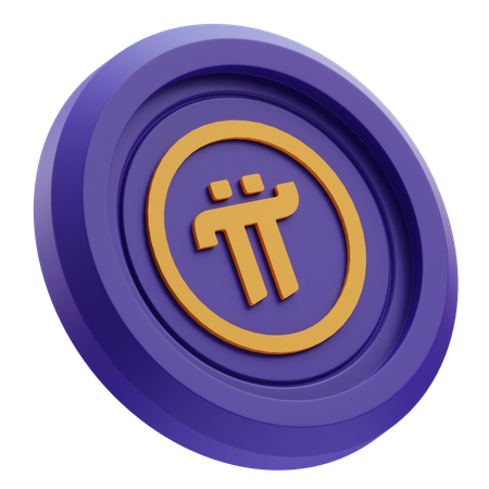 Pi Network Cryptocurrency  3D Icon
