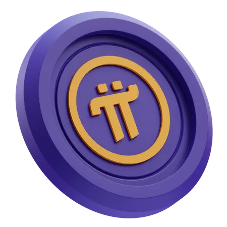 Pi Network Cryptocurrency  3D Icon
