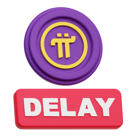 파이 네트워크 지연  3D Icon