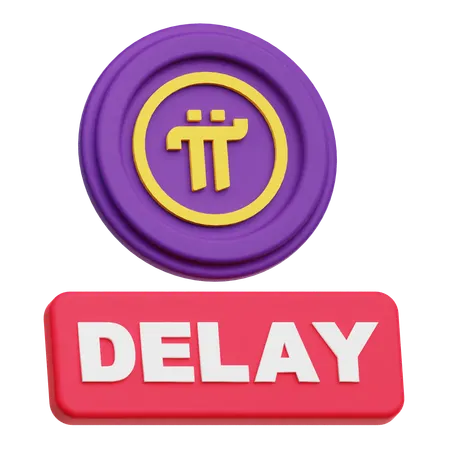 파이 네트워크 지연  3D Icon