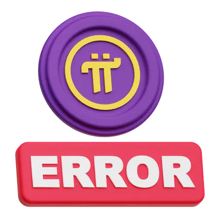 Pi Network Error  3D Icon