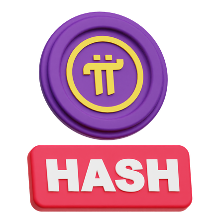 Pi Network Hash  3D Icon