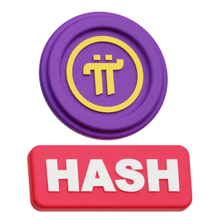 Pi Network Hash  3D Icon