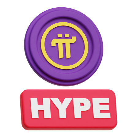 Pi Network Hype  3D Icon