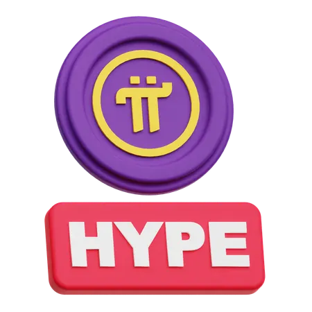 Pi Network Hype  3D Icon