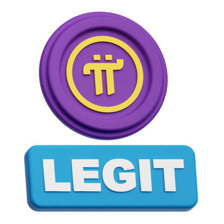 Pi Network Legit  3D Icon
