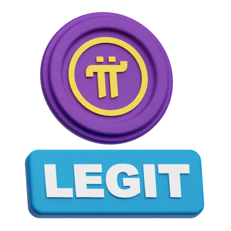 Pi Network Legit  3D Icon
