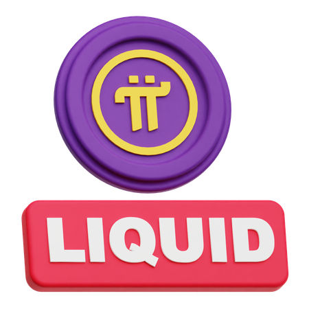 Pi Network Liquid  3D Icon
