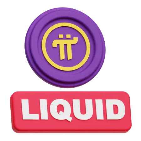 Pi Network Liquid  3D Icon