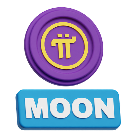 Pi Network Moon  3D Icon