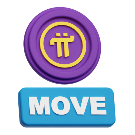 Pi Network Move  3D Icon