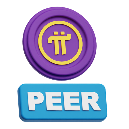 Pi Network Peer  3D Icon