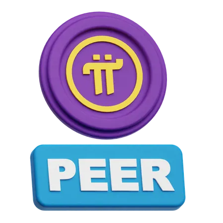 Pi Network Peer  3D Icon
