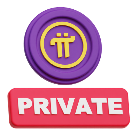 Pi Network Private  3D Icon