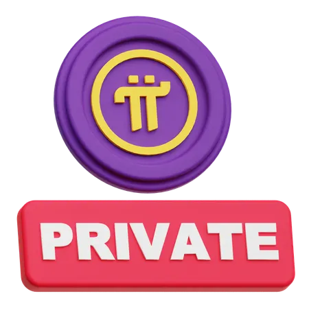 Pi Network Private  3D Icon